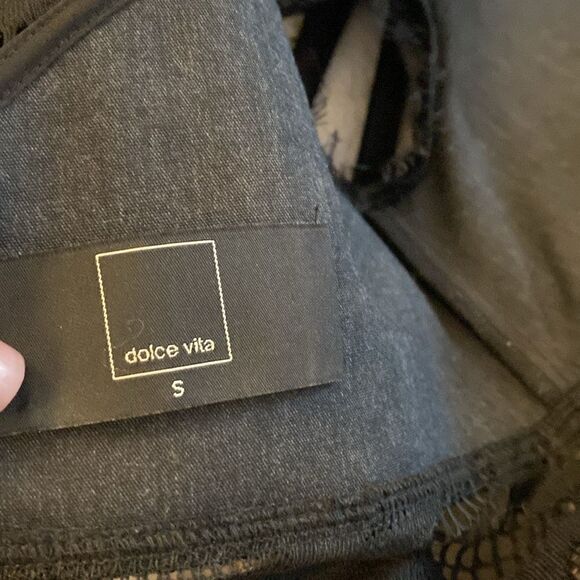 Dolce Vita vegan leather/ lace LBD, S - Picture 9 of 10